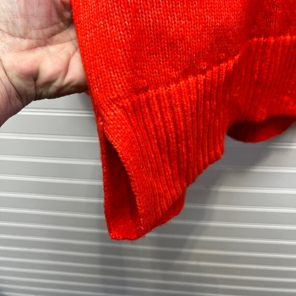 H&M LOGG Label of Graded Goods Orange Hooded Oversized Wool Blend Sweater Size M - Picture 7 of 12